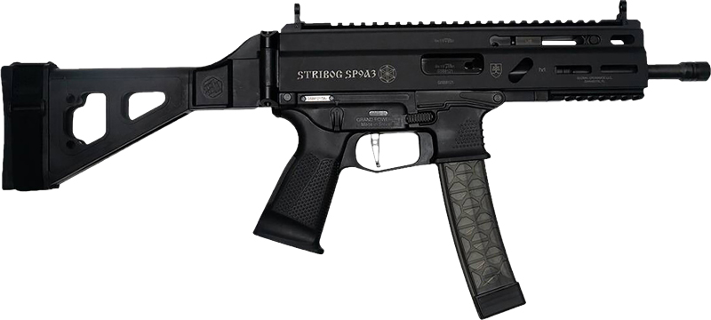 GRAND POWER STRIBOG SP9A3 9MM - 8" BBL 30 RD MAG W/BRACE BLK