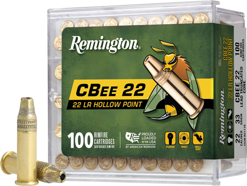 REMINGTON C-BEE 22LR 33GR HP - LOW-VEL 100RD 50BX/CS