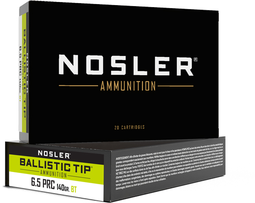 NOSLER BT 6.5 PRC 140GR - BALLISTIC TIP 20RD 10BX/CS