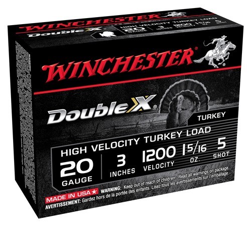 WINCHESTER DOUBLE-X 20GA 3" - 1-5/16OZ #5 10RD 10BX/CS