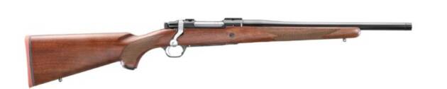RUGER HAWKEYE HUNTER 243 WIN - 16.6" BLUE WALNUT THREADED
