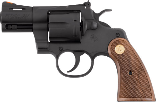 COLT PYTHON 357MAG 2.5" 6RD - MATTE BLUED WOOD GRIPS