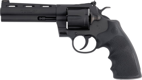 COLT PYTHON 357MAG 5" 6RD - MATTE BLUED BLACK HOGUE GRIPS