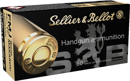 S&B 9MM MAKAROV 95GR FMJ-RN - 50RD 20BX/CS