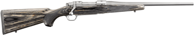 RUGER M77 HAWKEYE COMPACT 308 - MATTE S/S GREY/BLACK LAMINATE