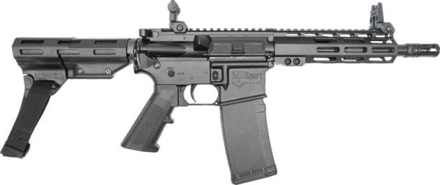 ATI MILSPORT PISTOL 300AAC - 30RD 8.5" A2 PISTOL GRIP BRACE