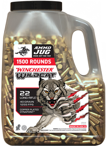 WINCHESTER WILDCAT 22LR 40GR - COPPER PLATED 1500RD JUG 3BX/C