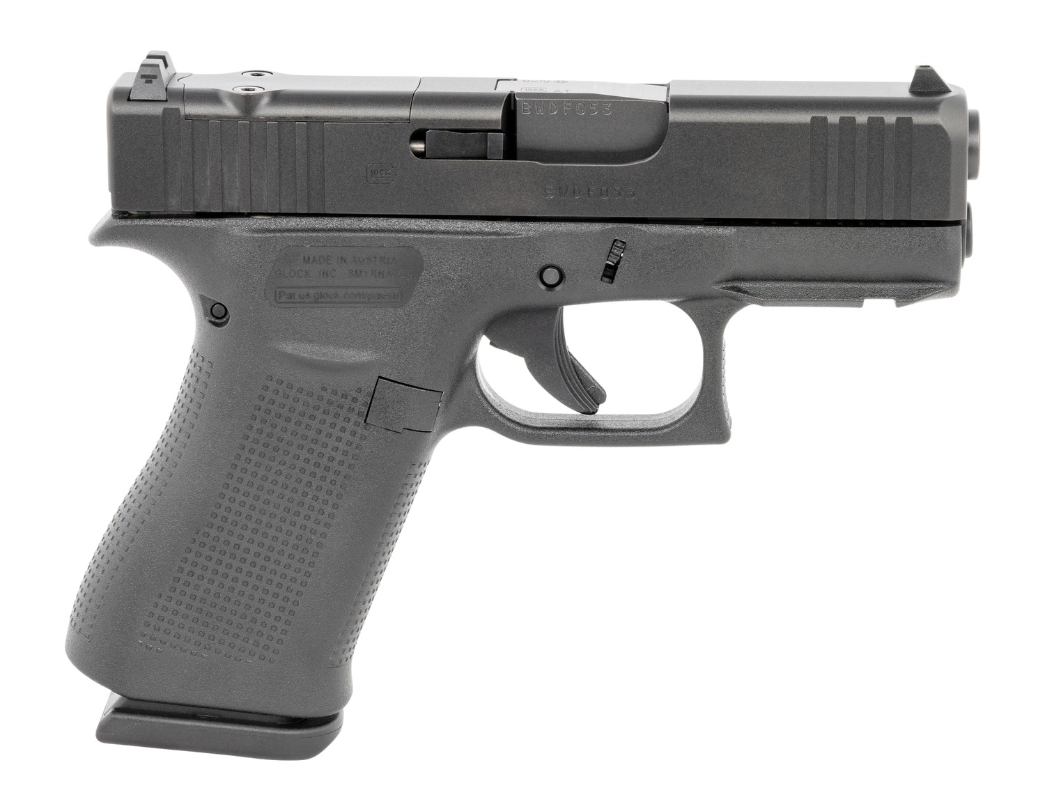 GLOCK G43X 9MM 3.39" MOS 15+1 RAIL #