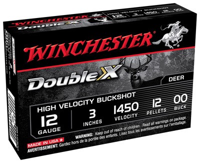 WINCHESTER DOUBLE X 12GA 3" - 00 BUCK 12 PELLETS 5RD 50BX/CS