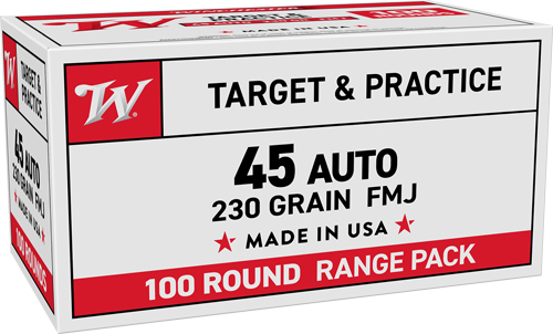 WINCHESTER USA 45 ACP 185GR - FMJ 50RD 10BX/CS